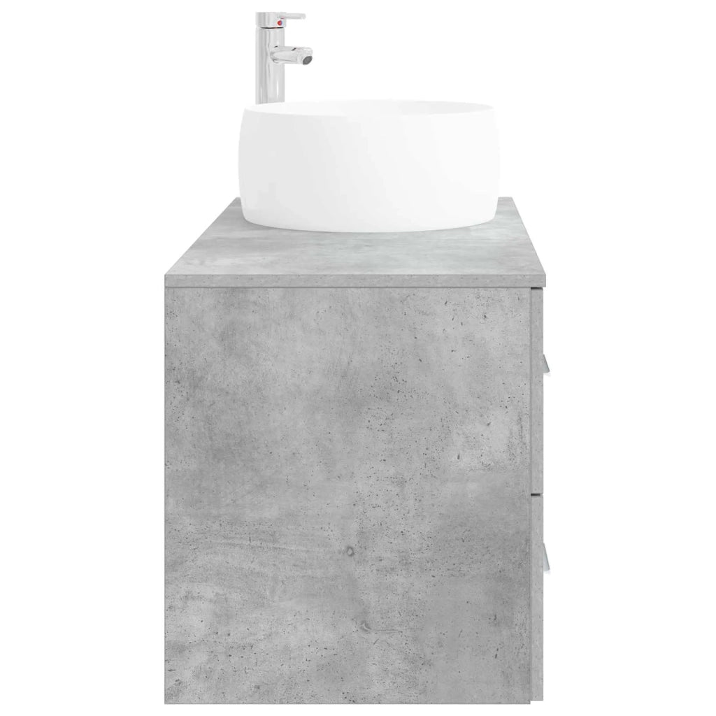 Set di mobili per il bagno 2 pz Grigio Cemento 3404003