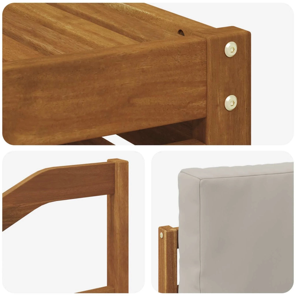 Set divano sezionale con cuscino 6 pcs Grigio Naturale e Chiaro 3374866