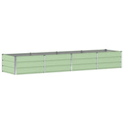 Fioriera dal design industriale moderno 320 x 80 x 45 cm versatile per uso interno ed esterno acciaio verde 02_0059270