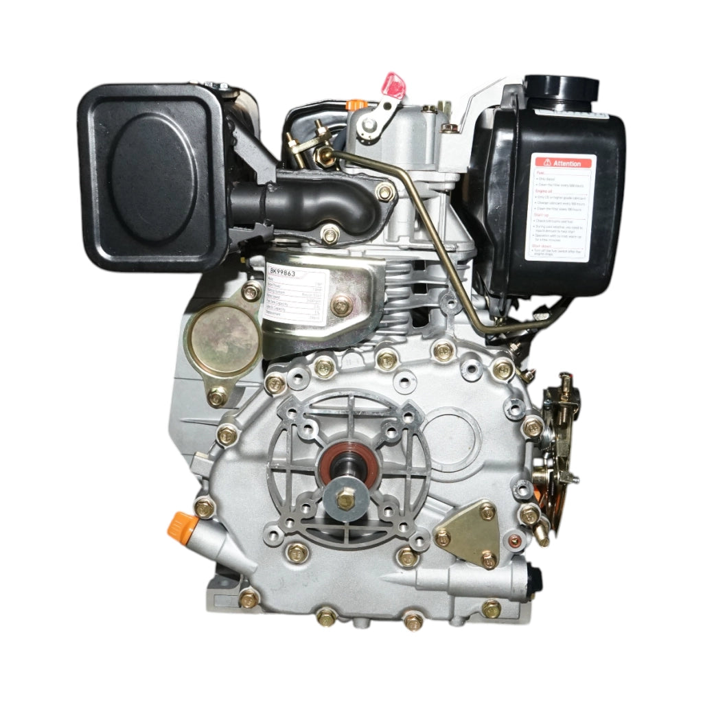 Motore diesel 7CV 178F, 296cc, 3600 giri/min, albero cilindrico filettato 19,05mm, avviamento a strappo