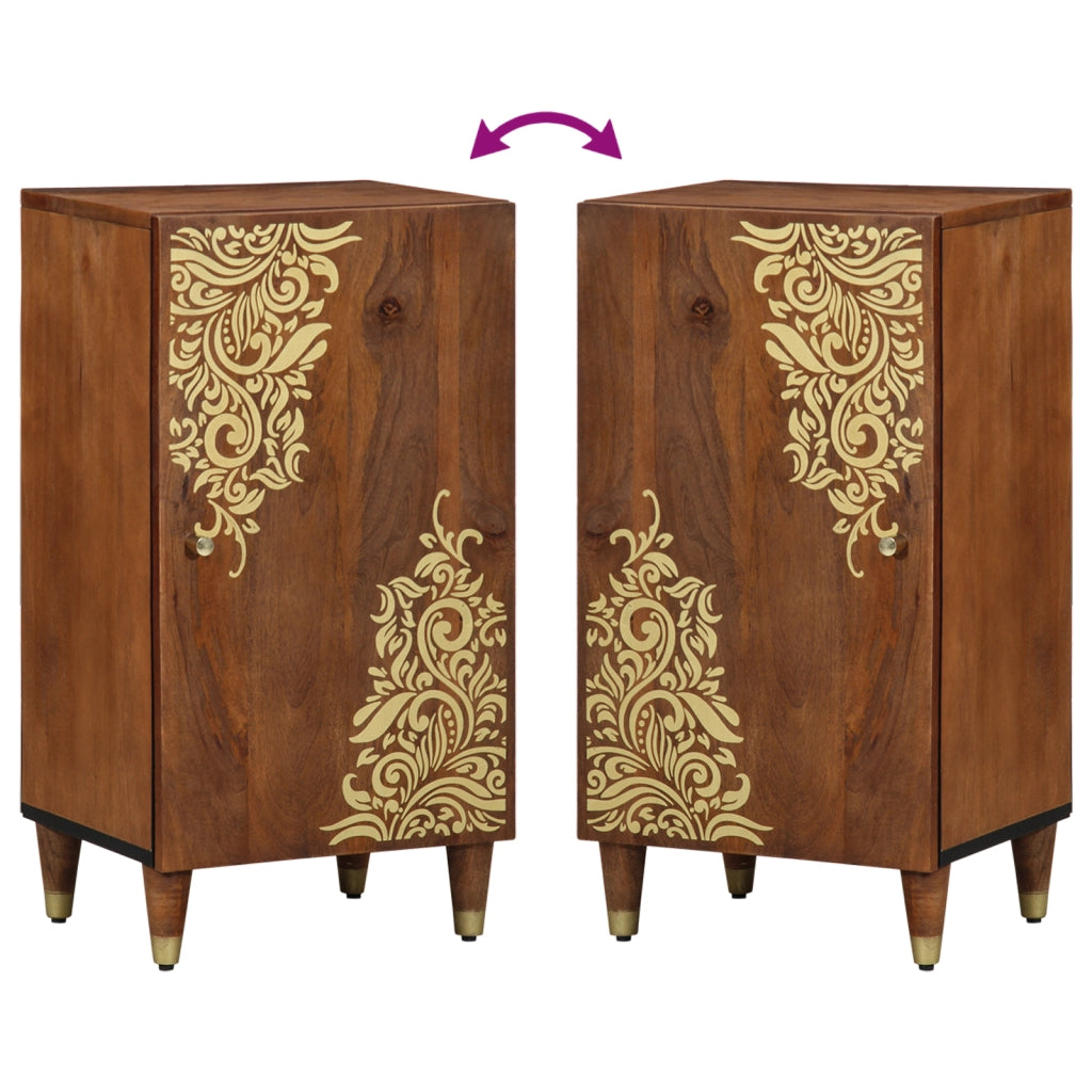 Sideboard 40x33x75 cm in legno massello di mango
