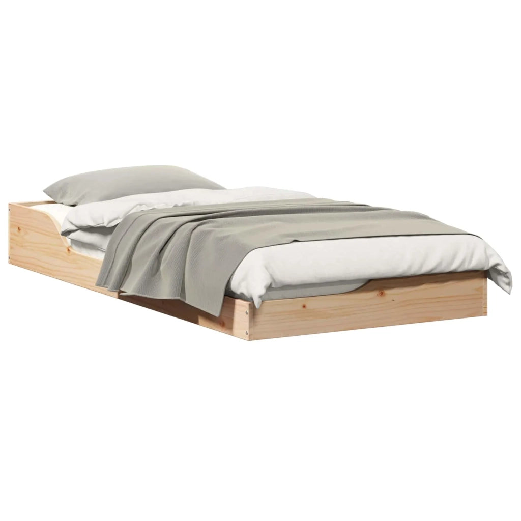 Letto singolo | Letto per adulti | Struttura del letto Marrone 75 x 190 cm Pino massello