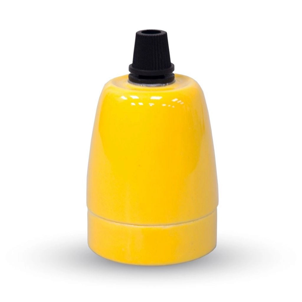 Porta della lampada porcelan che si adatta giallo