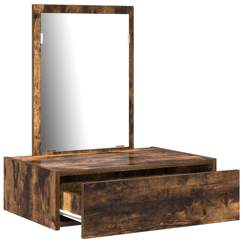 Toeletta a muro Rovere affumicato 60x40x70 cm