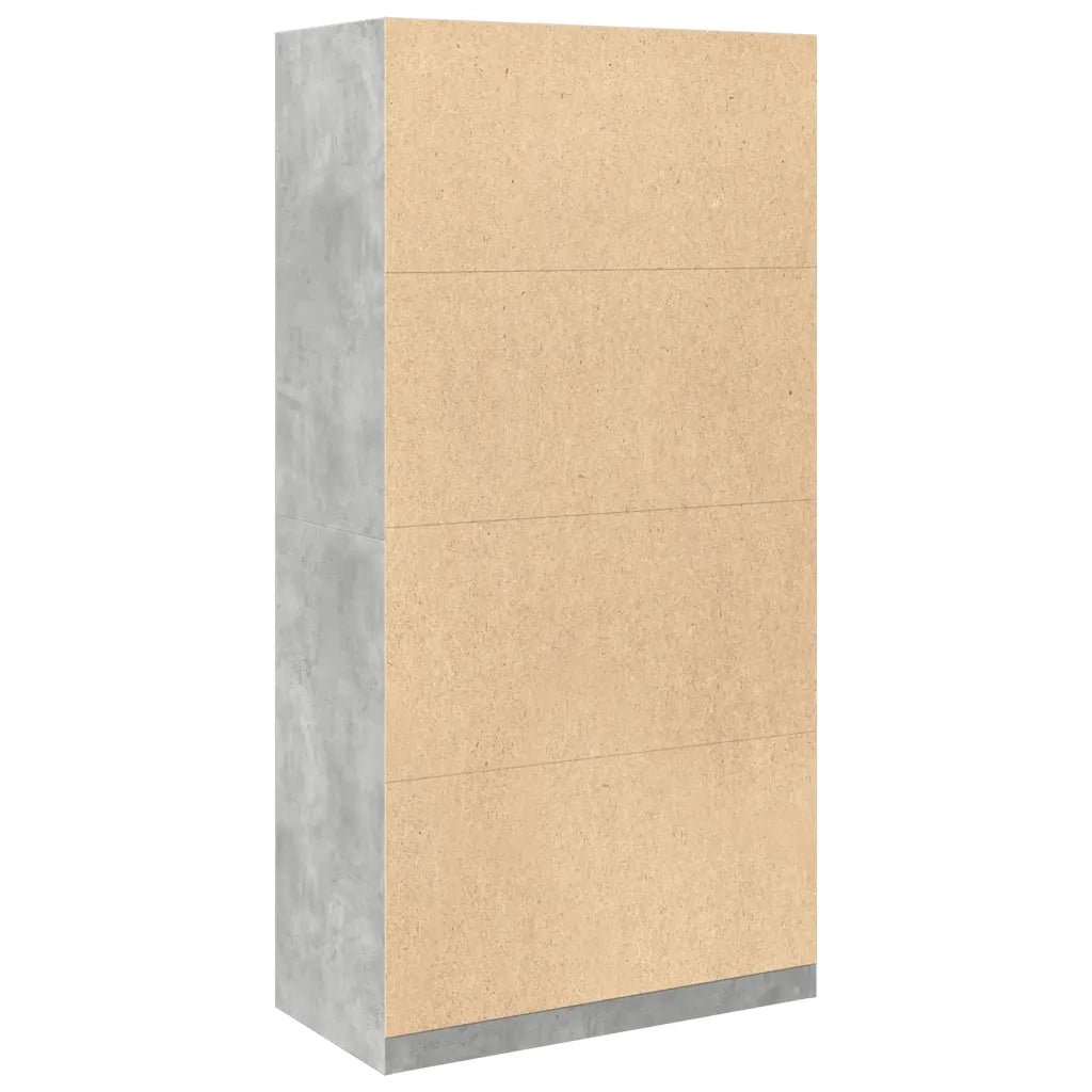 Armadio Grigio Cemento 100x50x200 cm in Legno Multistrato