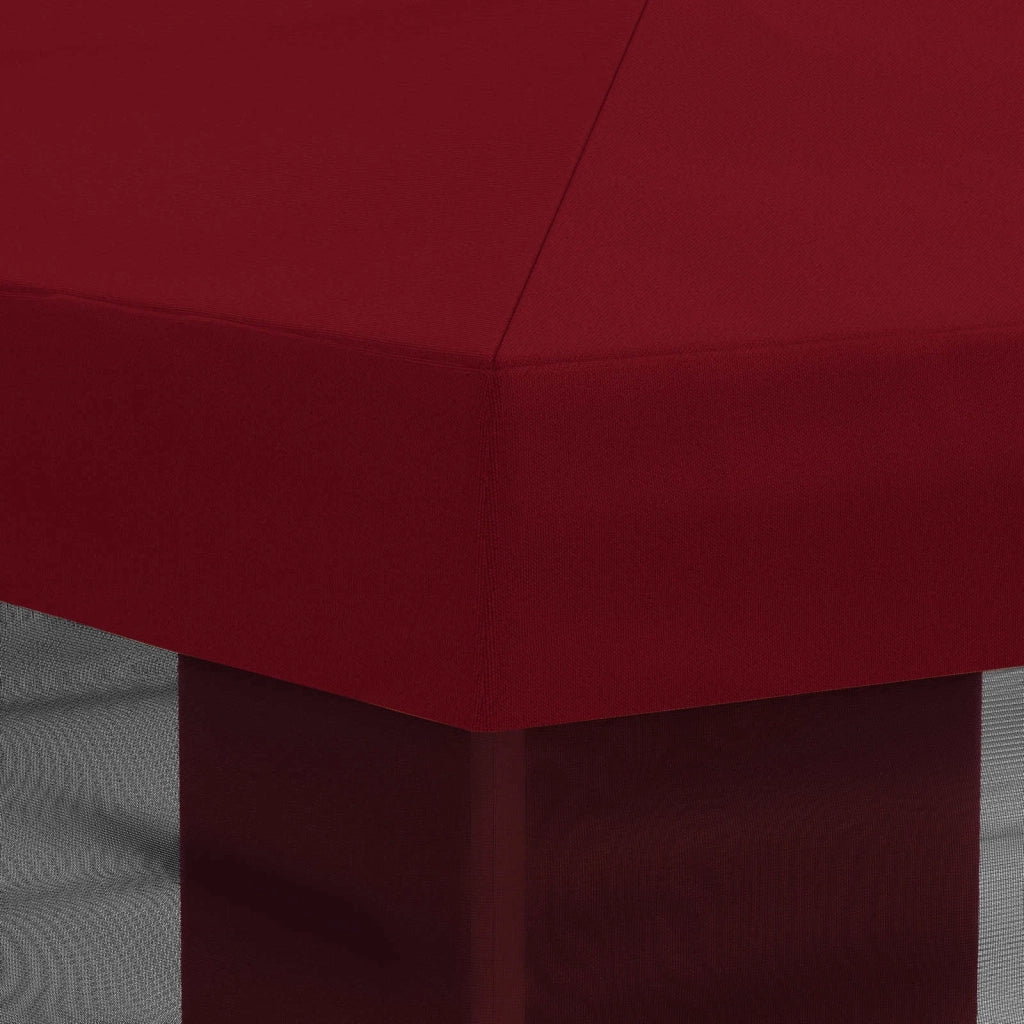 Copertura Gazebo con Pareti Laterali Borgogna 600,5 x 300,5 cm 900445