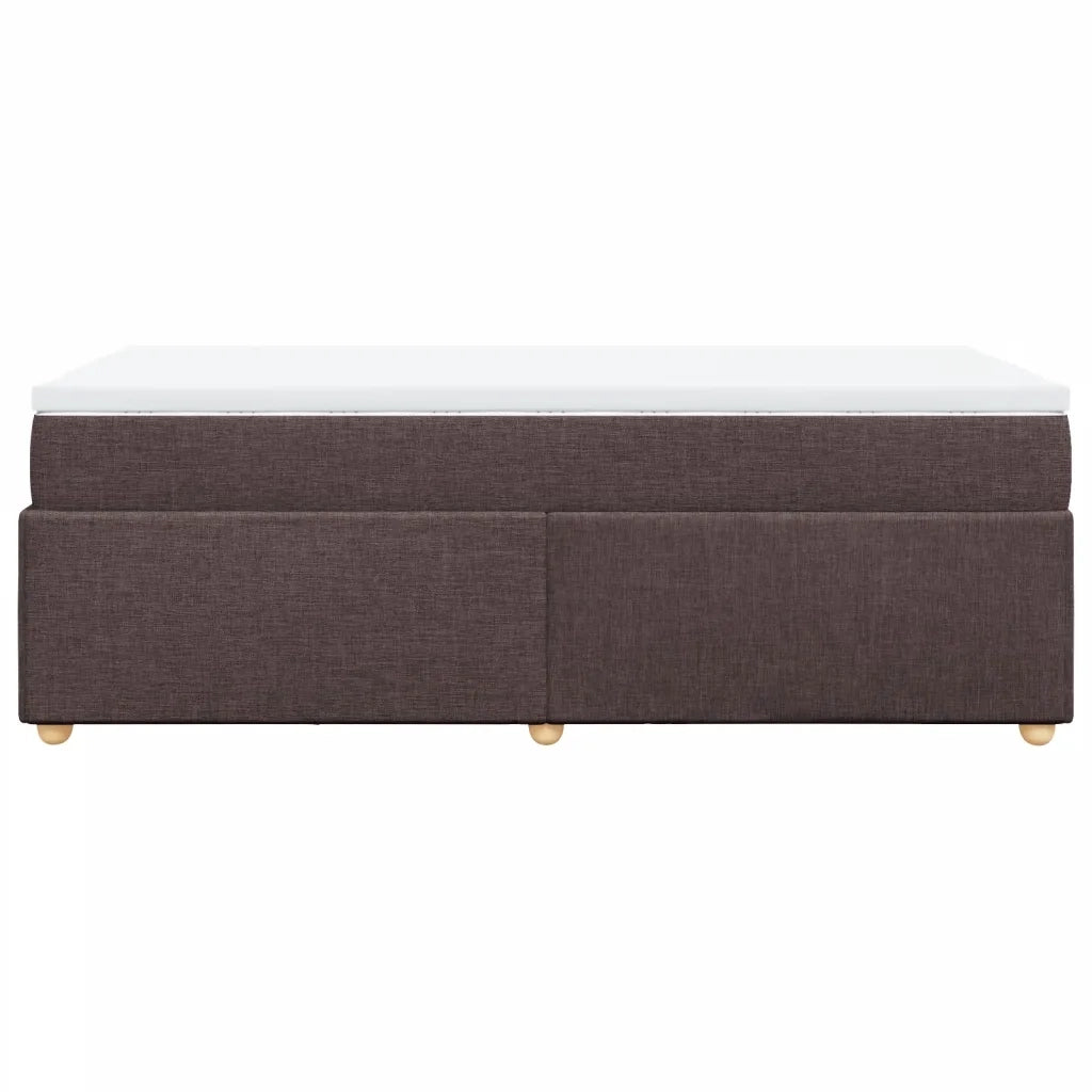 Giroletto a Molle con Materasso Marrone Scuro 80x200 cm Tessuto 3285334