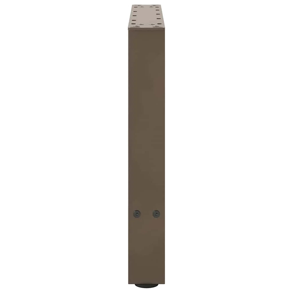Set di 2 gambe per tavolino da caffè quadrate dal design moderno 50 x 43 cm con piedini regolabili in acciaio naturale 02_0057523