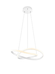 Lampada a Sospensione da Interno a LED in Metallo Bianco Opaco