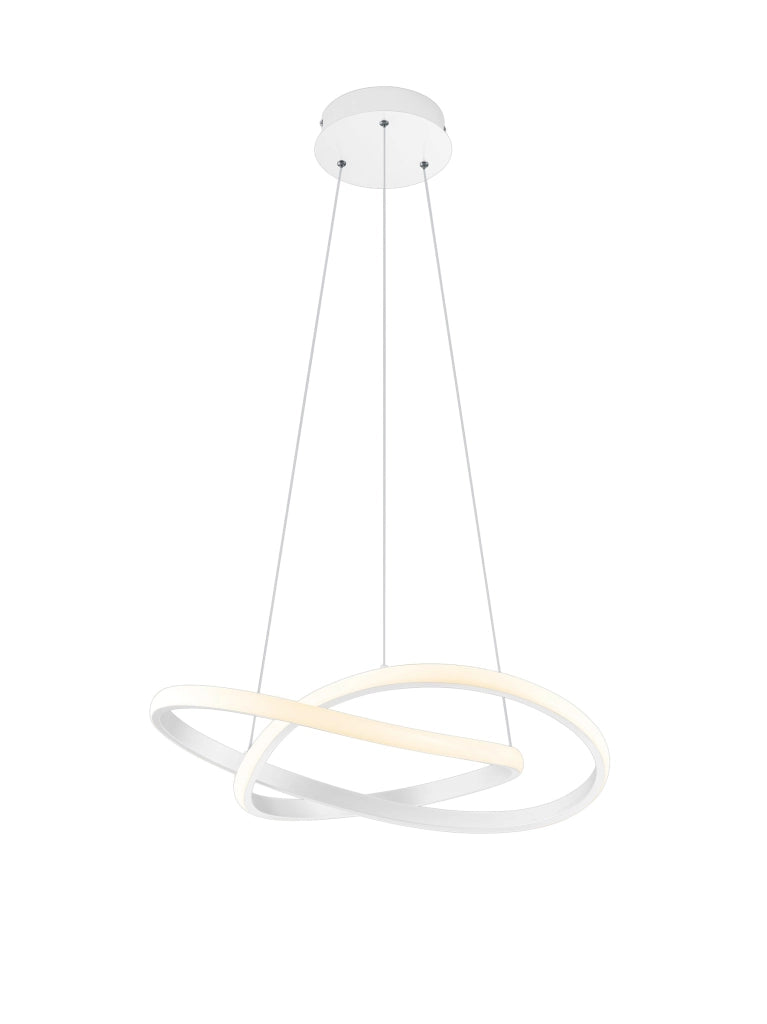 Lampada a Sospensione da Interno a LED in Metallo Bianco Opaco