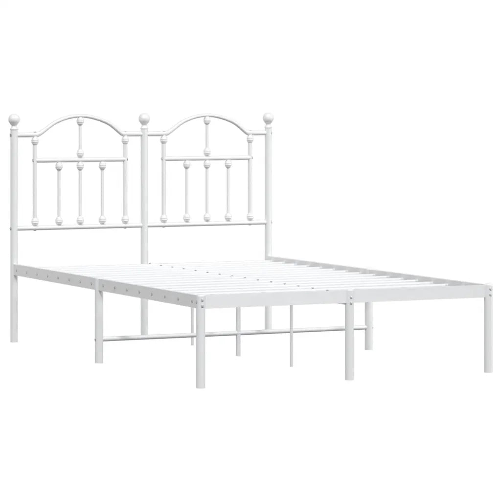 Giroletto con Testiera Metallo Bianco 120x190 cmcod mxl 129727
