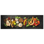 Tappeto del soggiorno | Tappeto da Cucina Lavabile Spezie 60x180 cm Velluto