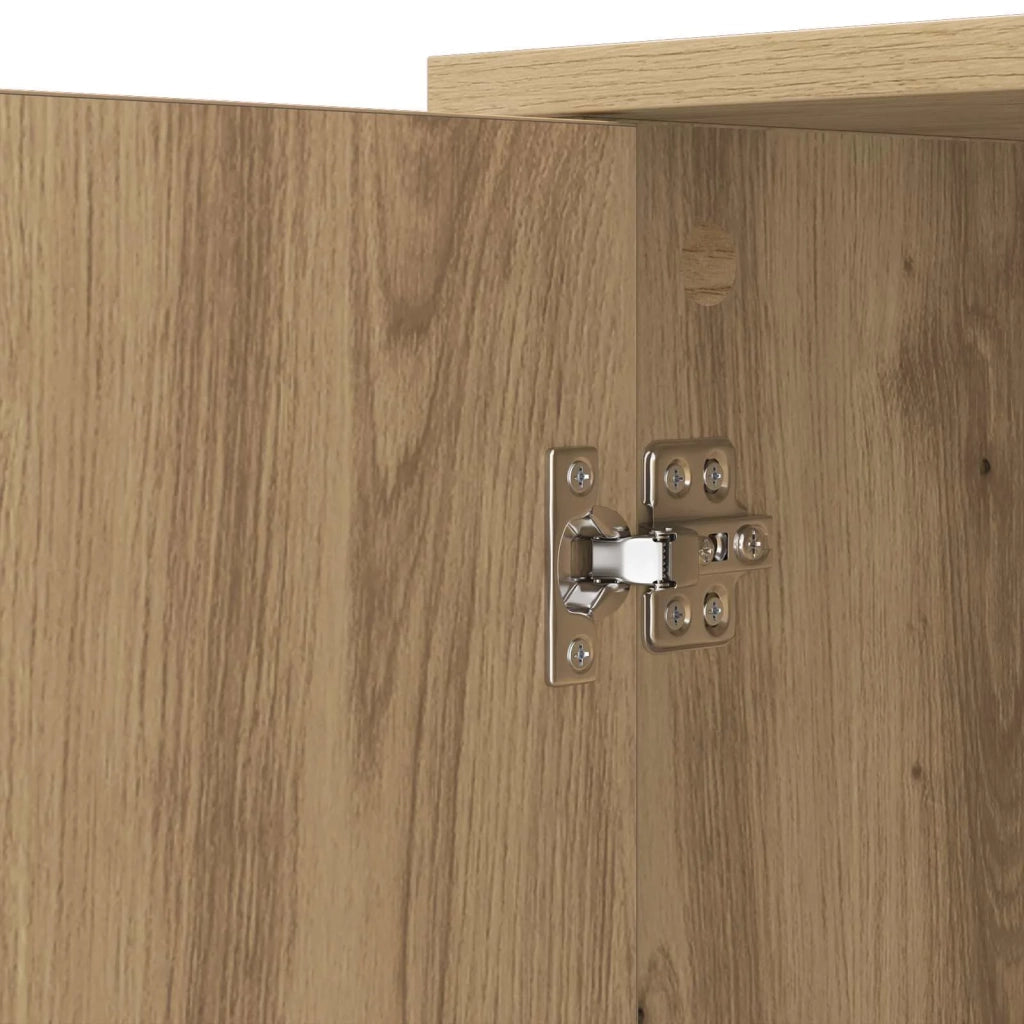 Credenza | Madia | Buffet da pranzo | Armadio da pranzo Rovere artigianale 100 x 33 x 75 cm Legno multistrato