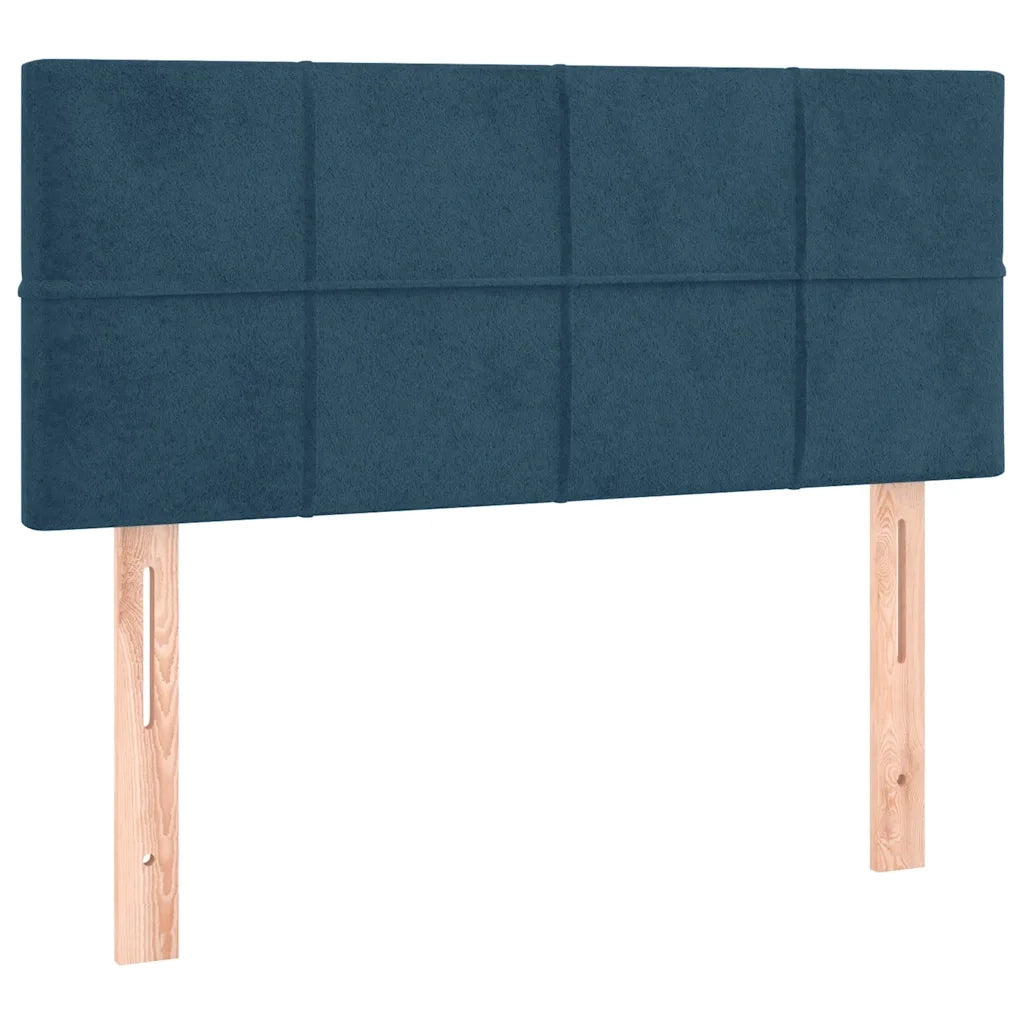 Testiera-Testata-Testiera Decorativa Blu scuro 90x5x78/88 cm in Tessuto 481415