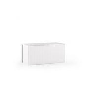 Baule contenitore con chiusura rallentata soft closing bianco 90x45x45 cm - Terraneo