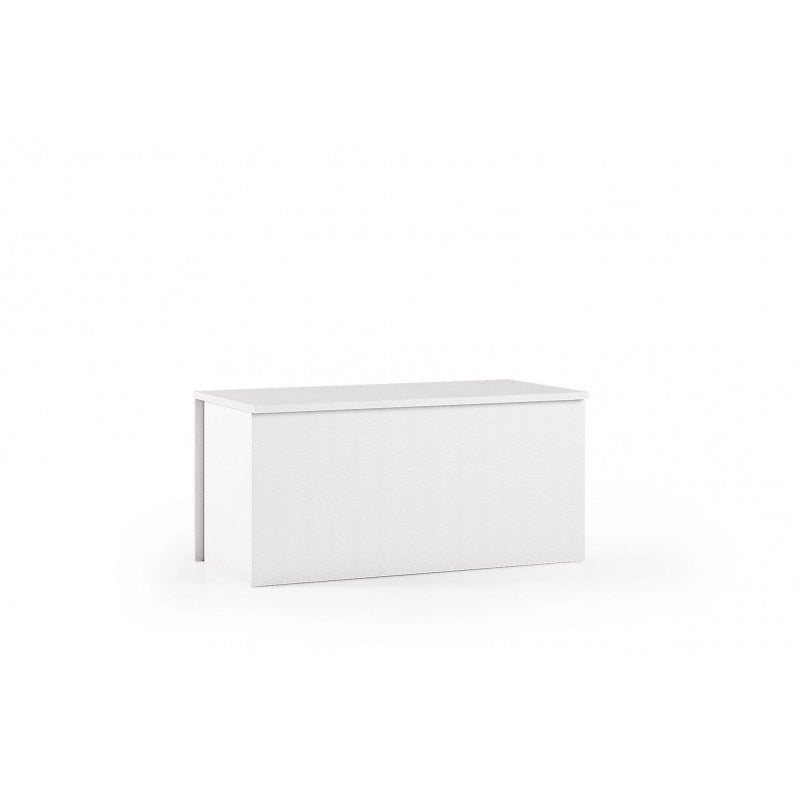 Baule contenitore con chiusura rallentata soft closing bianco 90x45x45 cm - Terraneo