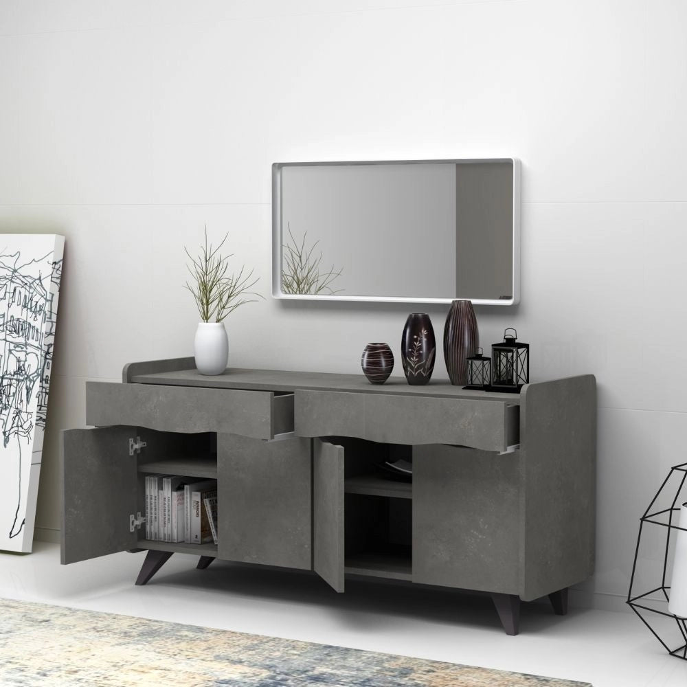 Madia Sila 140x45x72H cm colore cemento