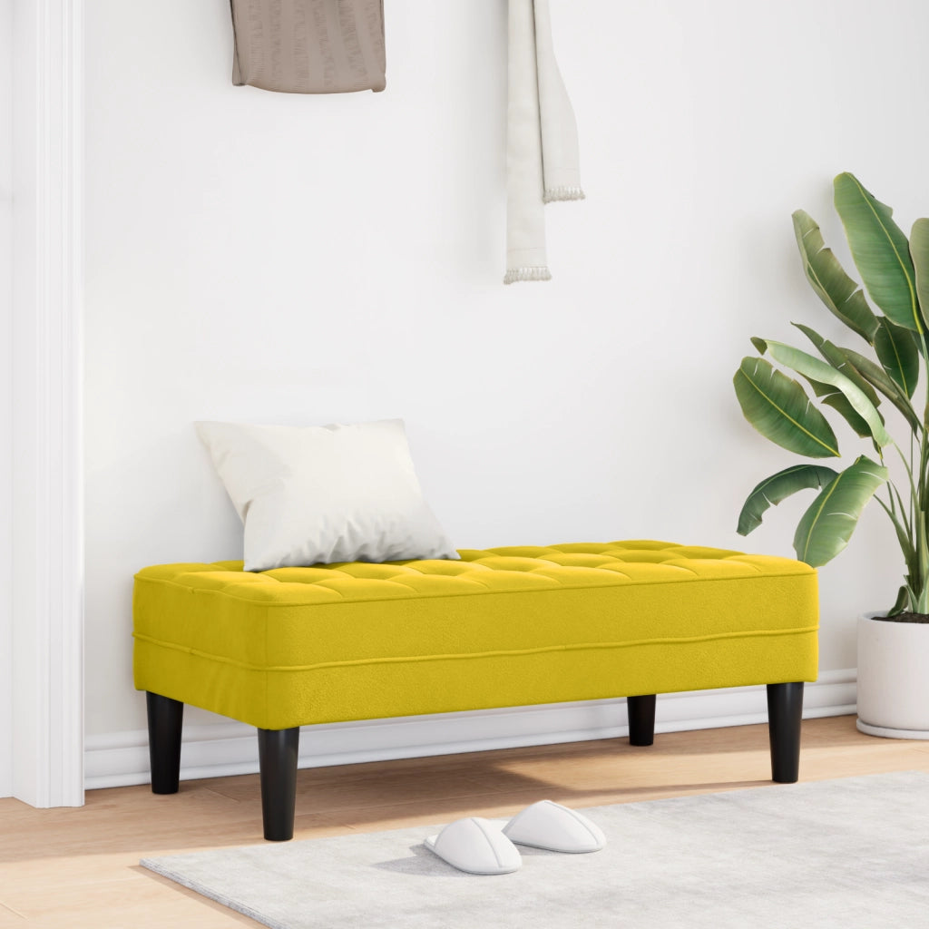 panchina gialla 113x57x39 cm in velluto