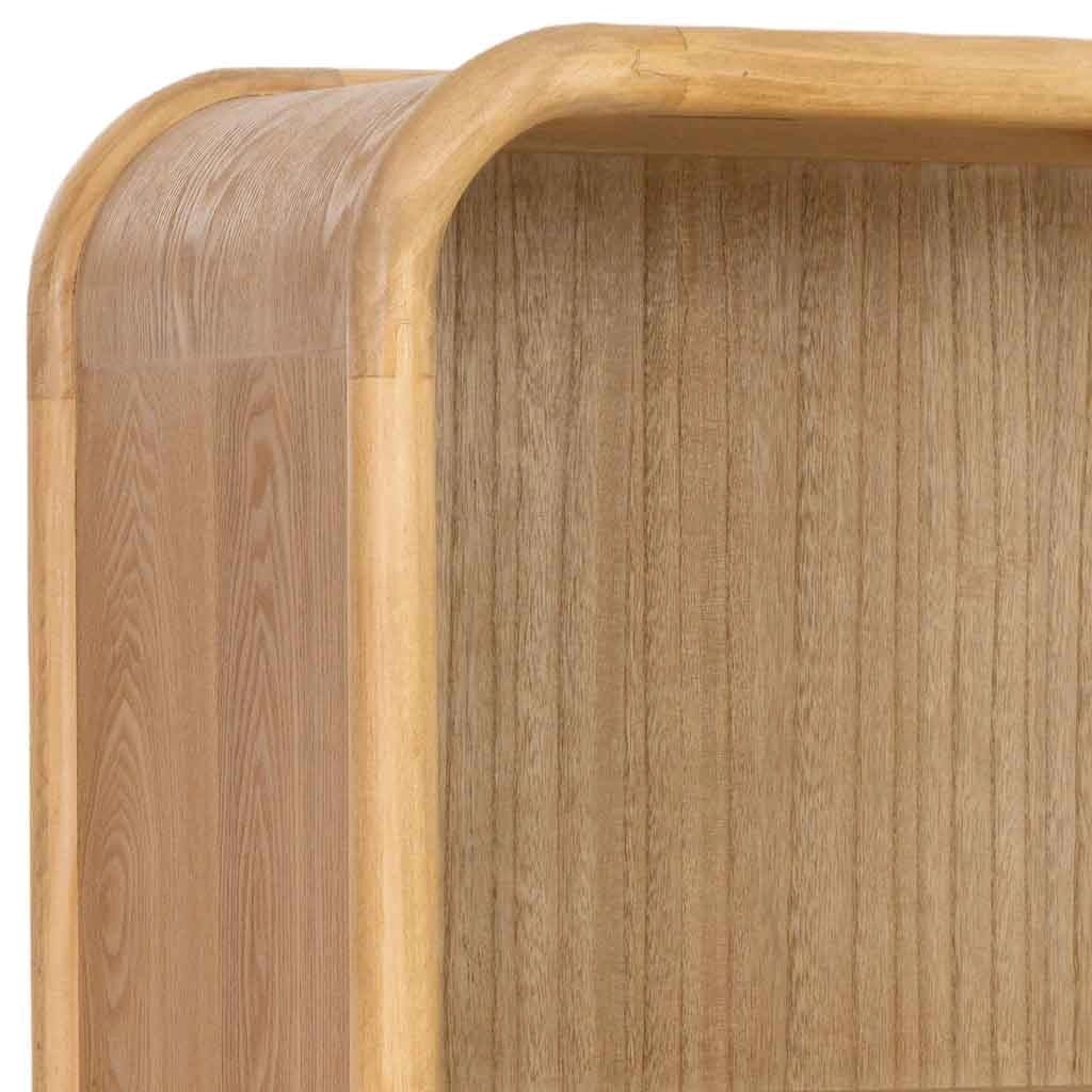 Mensola in legno e rattan marrone 100x35x179h cm
