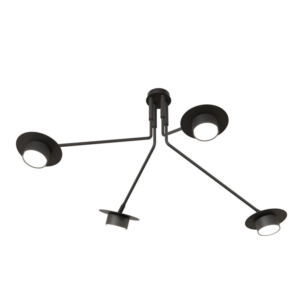 Lampada a sospensione MIZU in acciaio nero opaco