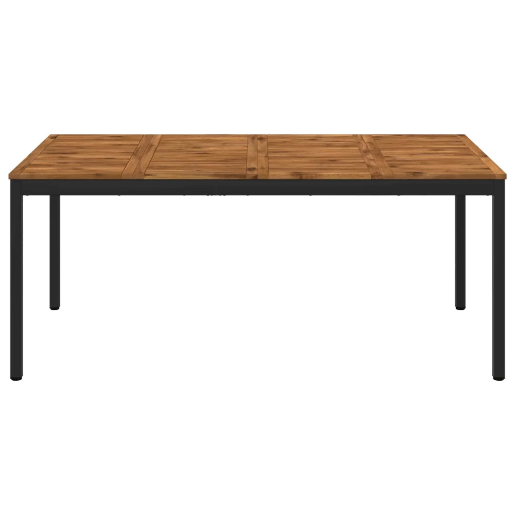 Tavolo da cena da giardino Naturale e Nero 180 x 88,5 x 75 cm 901325