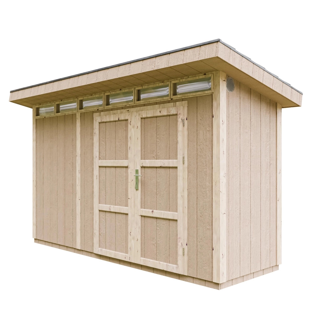 Casetta da Giardino di QUALIT? PREMIUM 4,3m?²-L161xW411cm - TIMBELA M902A-CAVERN STEEL