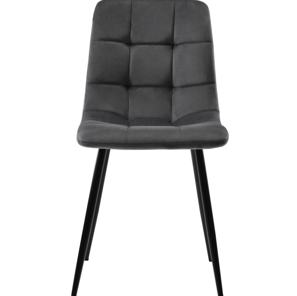 Set tavolo da pranzo 140x80 cm moderno; MDF; grigio