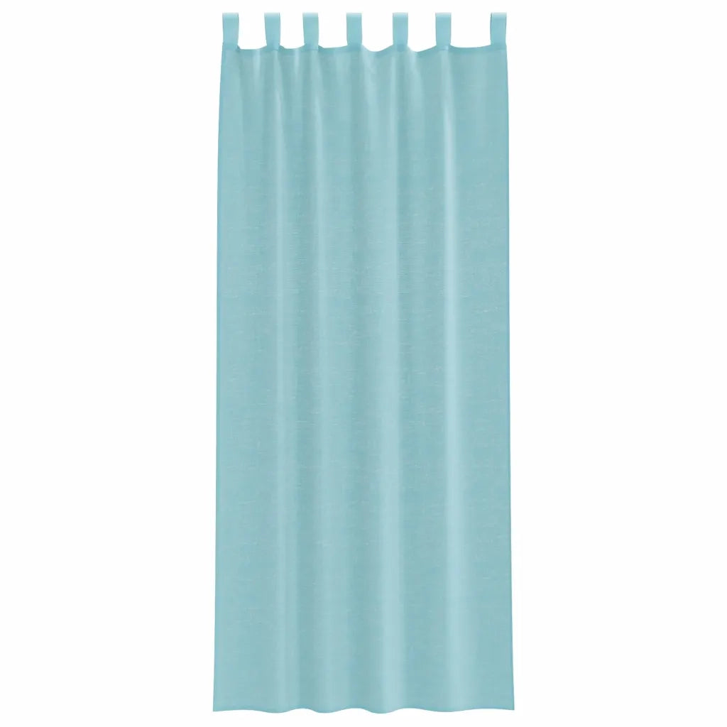 Tende in Voile con Tasche per Aste 2 pz Turchese 4102240