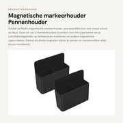 Accessori per ufficio - 2 pezzi - Onde magnetiche - Supporto per penne - Accessori per scrivania - Materiale ABS - Sostenibile - Raccoglitore per penne
