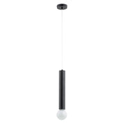 Lampada a sospensione minimal nera tubo E27 15W Twister Alfa