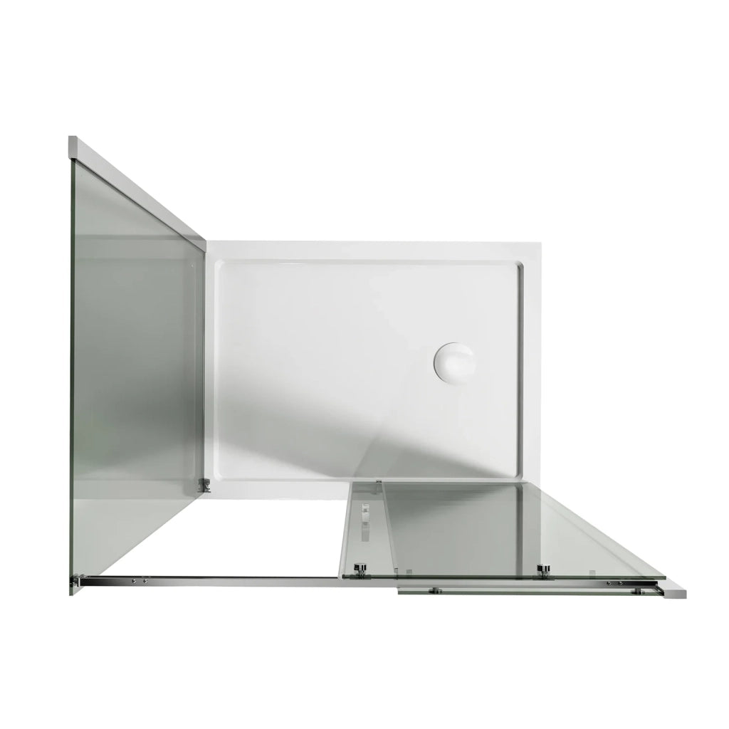 Box Doccia 80x100CM H200 Vetro Trasparente 8mm Versione Destra con EasyClean mod. Prime Duo 1 Anta