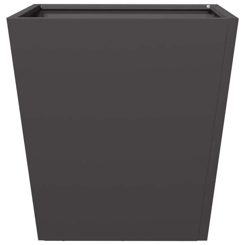 Vaso rialzato per fioriere piante fiori giardino terrazze set da 2 40 x 40 x 40 cm acciaio nero 02_0038952