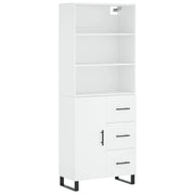 Buffet credenza cassettiera armadio mobile contenitore organizer cucina soggiorno salotto alto 69,5 x 34 x 180 cm legno ingegnerizzato bianco 02_0032686