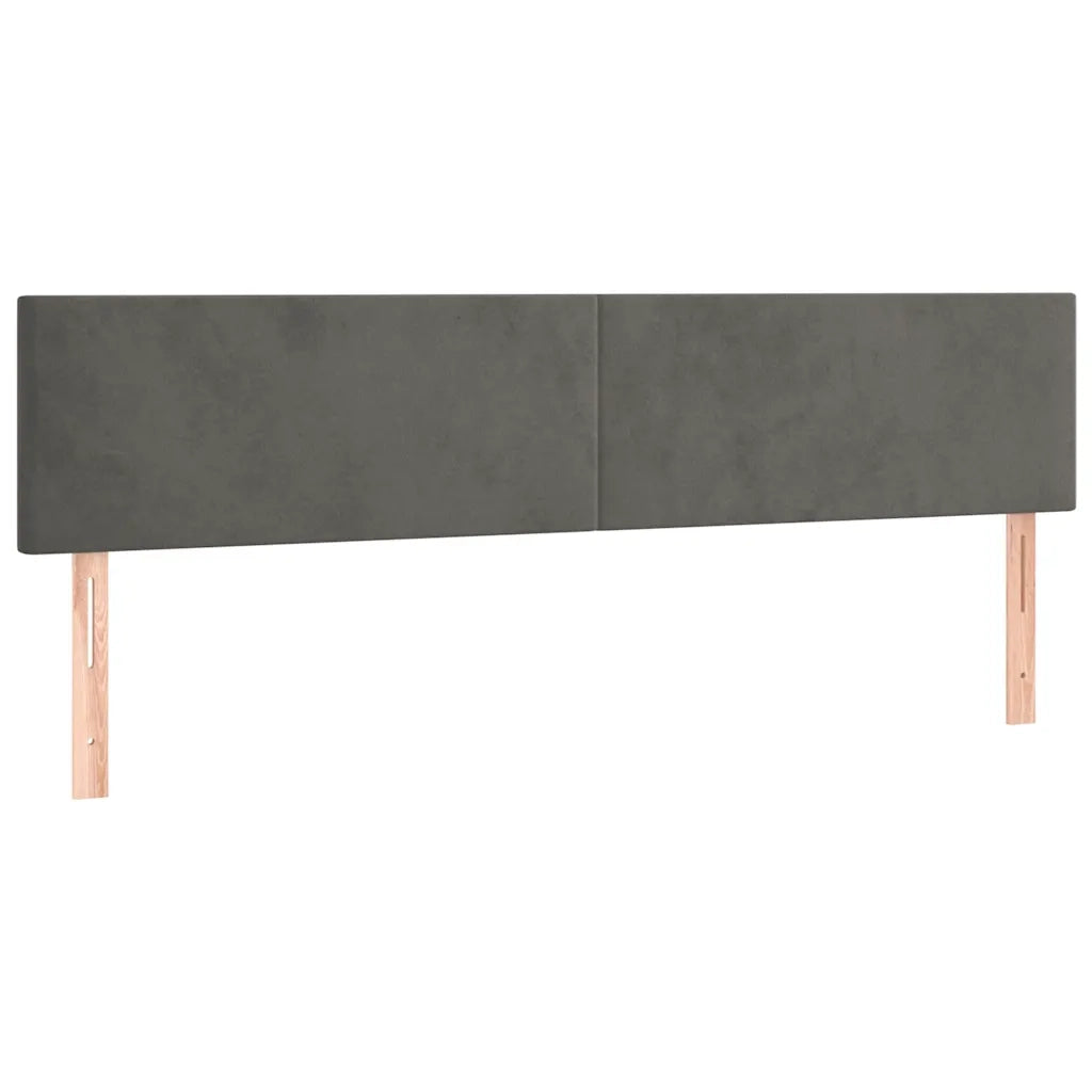 Giroletto a Molle con Materasso Grigio Scuro 120x190 cm Velluto