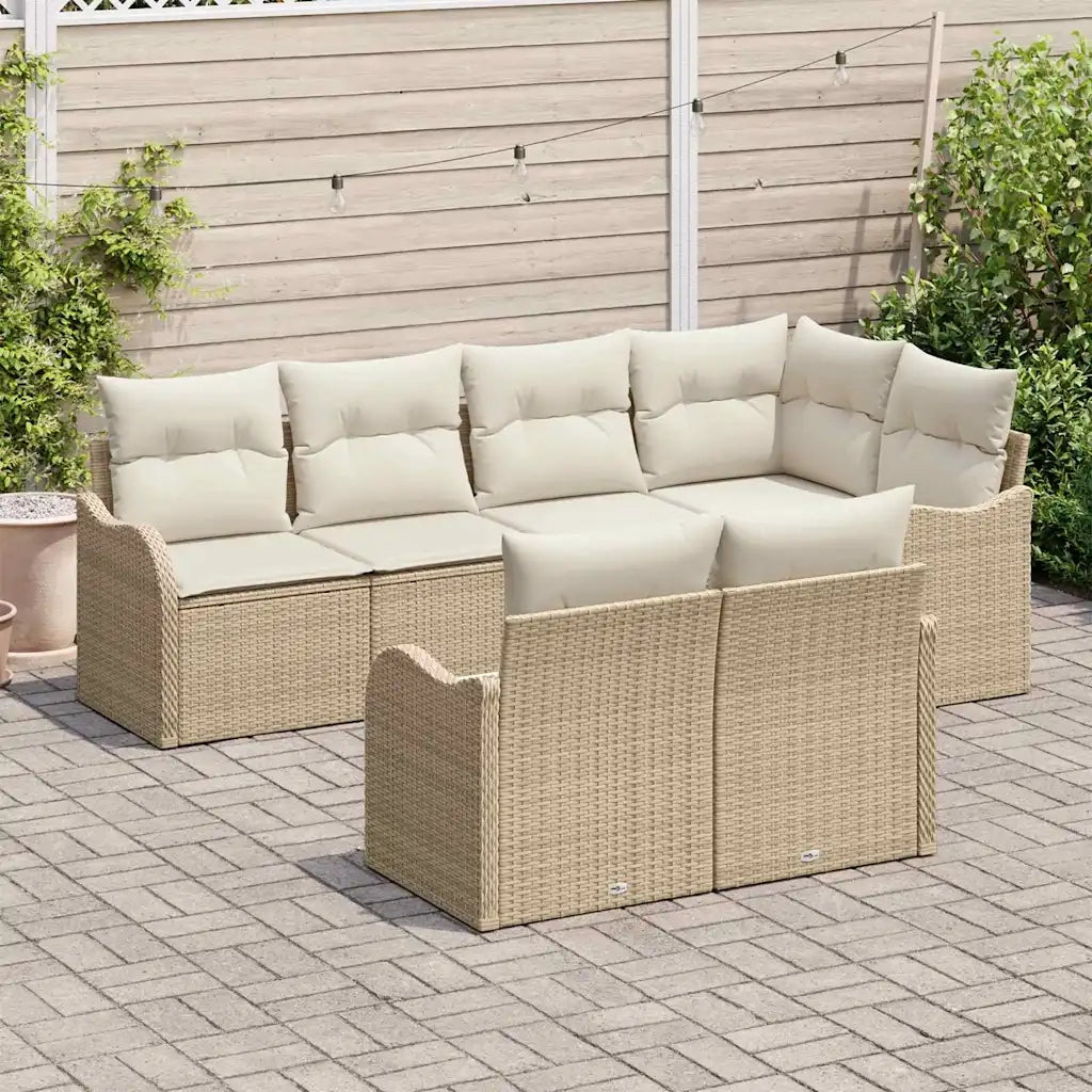 Set Divano da Giardino Beige polyrattan 3345741
