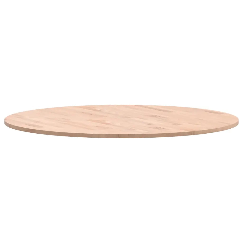 vidaXL Piano per Tavolo Ø90x1,5 cm Rotondo in Legno Massello di Faggio