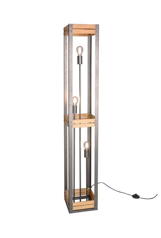 Piantana da Interno a LED in Metallo Nickel Opaco