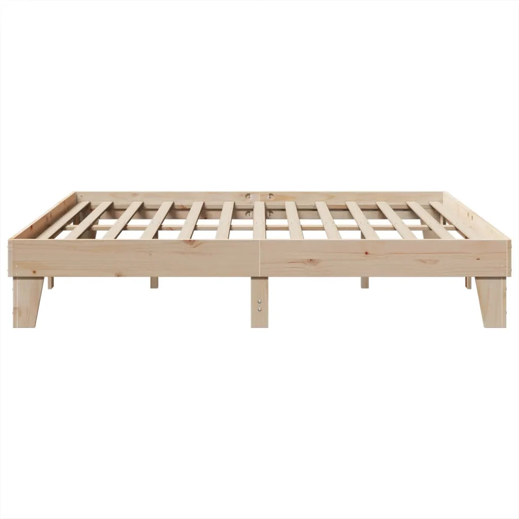 Letto senza Materasso 200x200 cm in Legno Massello di Pino