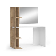 Vicco Tavolo da toeletta Bianco/Sonoma 122.2 cm con specchio