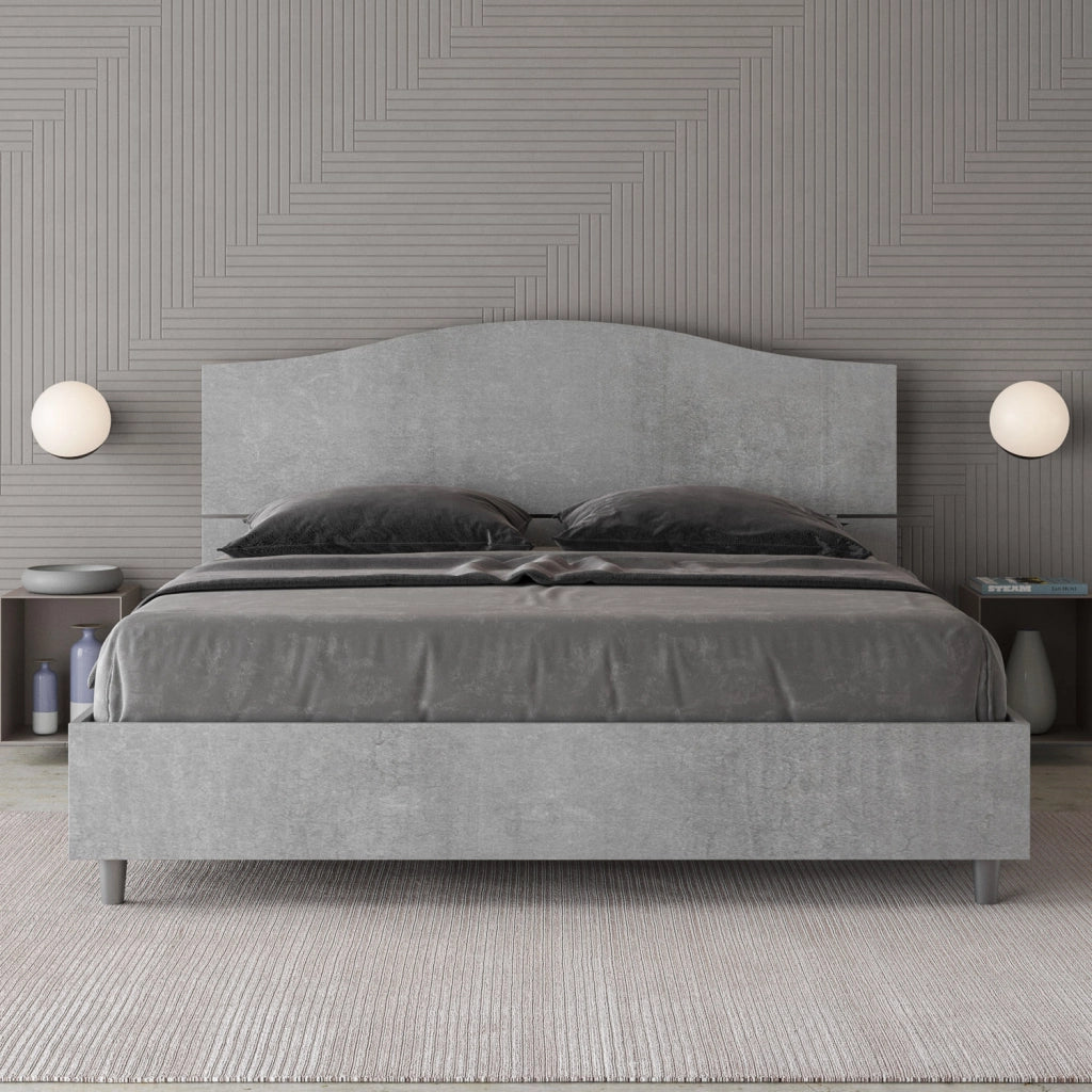 BS COM Letto matrimoniale senza rete 160x200 cemento