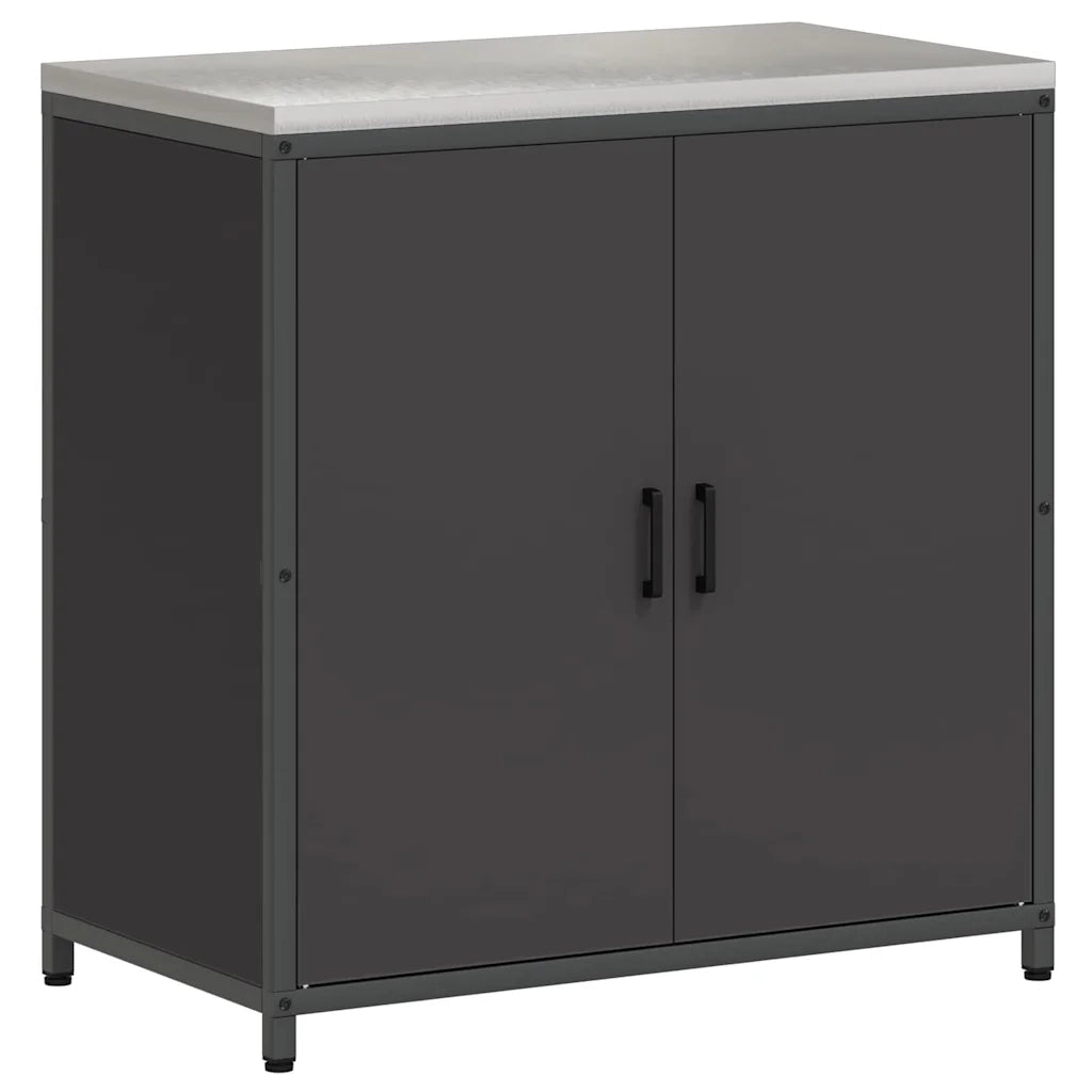 vidaXL Set di Stoccaggio per Cucina Altro 3 pcs Nero 210 x 50 x 92 cm