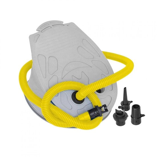 Pompa a piedi portatile - Lavorazione aria per barche/cani da diporto - Airbed opzionabile - Resistente allo sfregamento/robusto - 3 Adattatori - Leggero 9 pollici