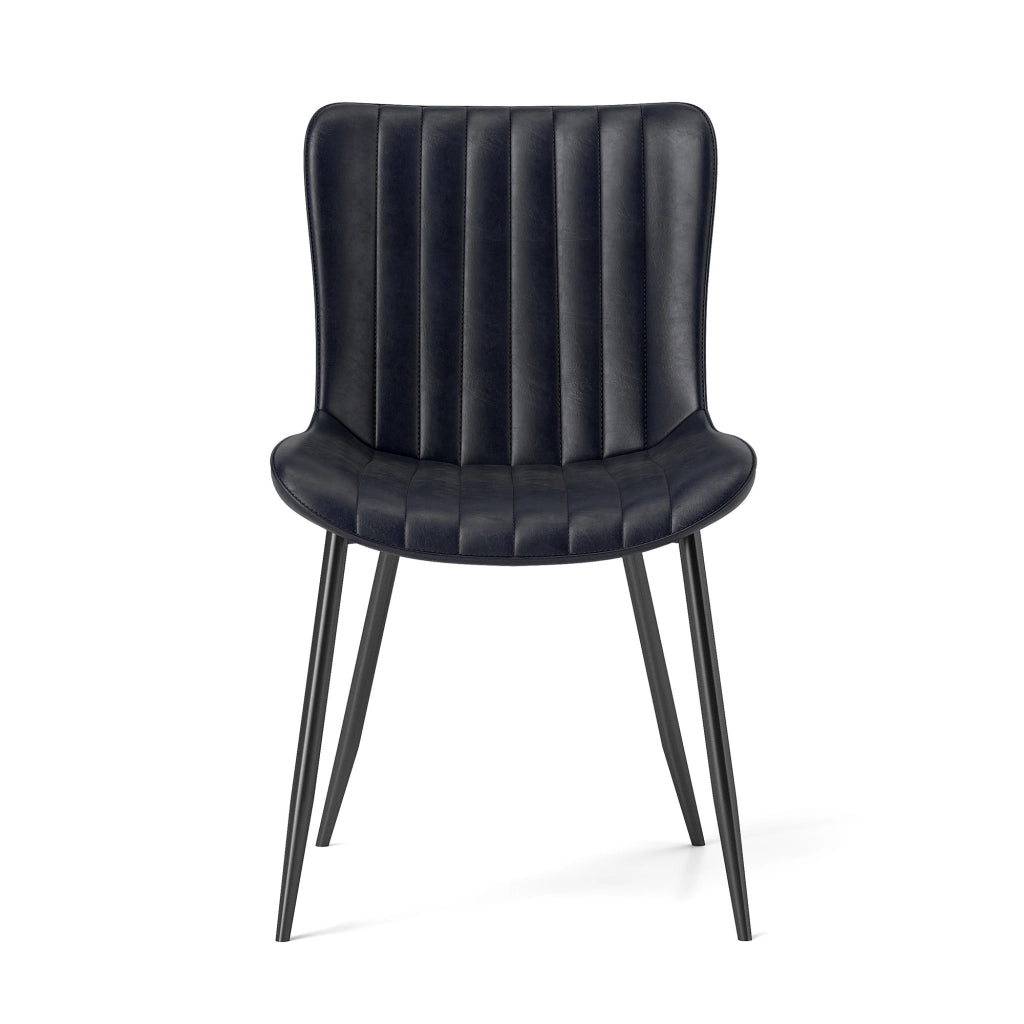 Set 4 Sedie da Pranzo in Similpelle ¨C Xylo ¨C Nero, Design Moderno