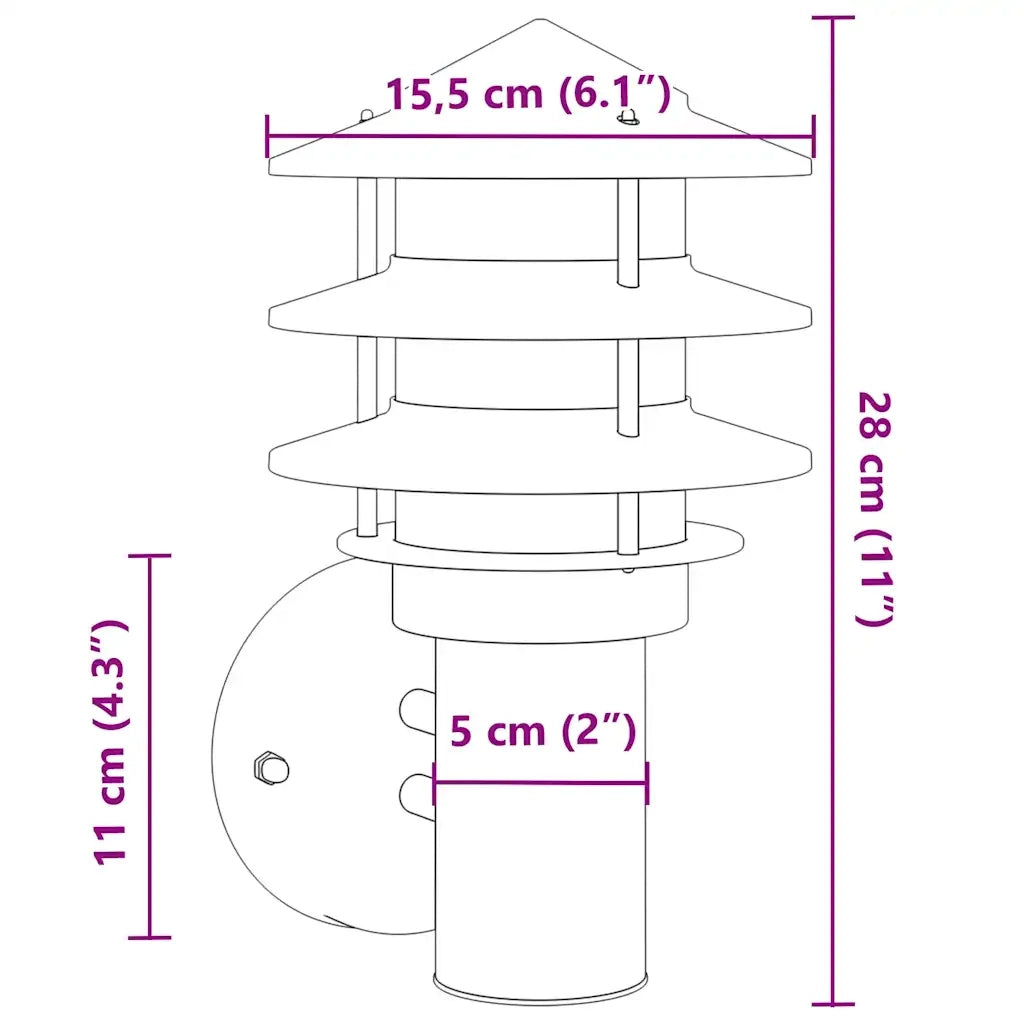 Applique da Esterno Argento in Acciaio Inossidabile CFW9703121