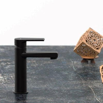 Miscelatore lavabo nero opaco Mariani serie Artic scarico incluso