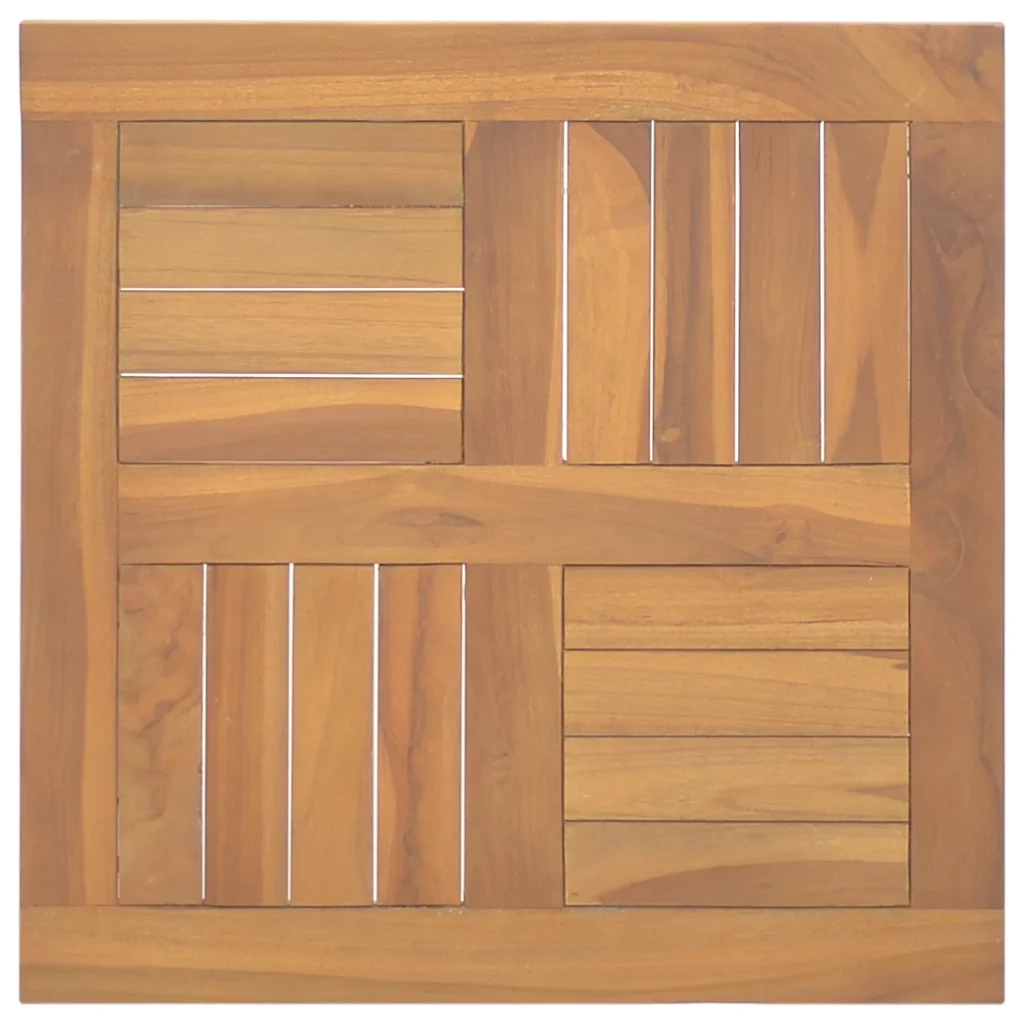 Piano Tavolo | Superficie Tavolo | Piano Scrivania Quadrato 50x50x2,5 cm in Legno Massello di Teak