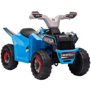 EasyComfort Quad per Bambini 18-36 Mesi in PP e Metallo, Velocità max 2.5 km/h, 70x41.5x48.5 cm, Blu Grigio e Nero