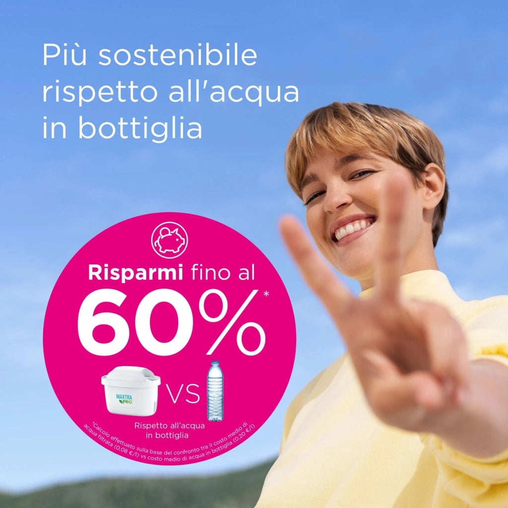Brita Sistema filtrante XXL Flow (8.2L) incl. 1 x filtro MAXTRA PRO All-in-1 - distributore da frigorifero per famiglie e uffici, riduce cloro, calcare e impurità