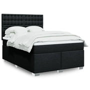 Giroletto a Molle con Materasso Nero 140x190 cm in Tessuto 3290499