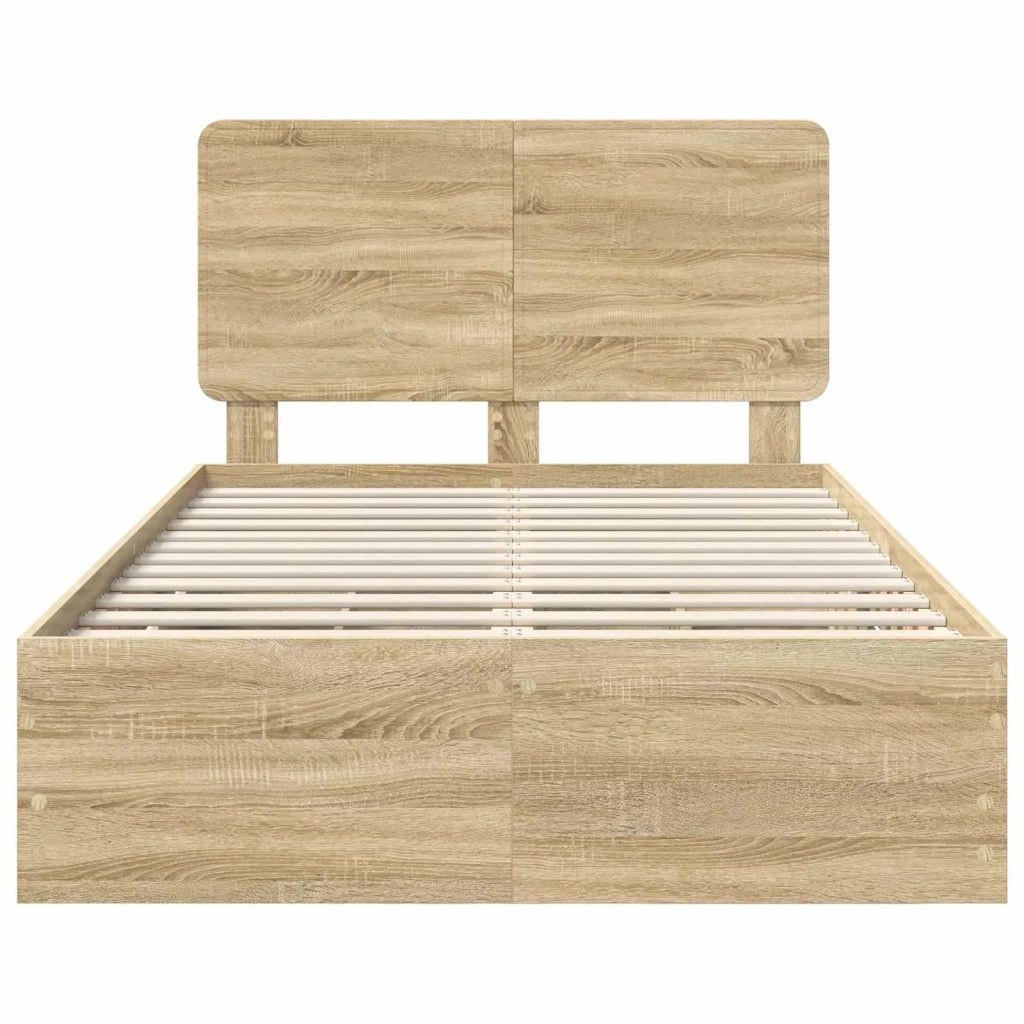 Struttura del letto con cassetto Rovere Sonoma 120 x 190 cm